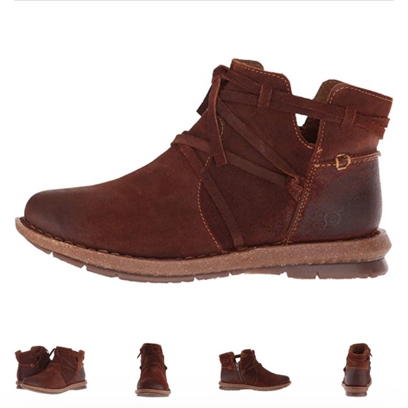 Born
Tarkiln Distressed Wraparound Lace Detail Leather Booties - Picture 5 of 17